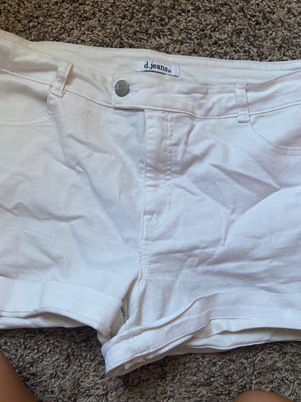 d.jeans White Denim Shorts